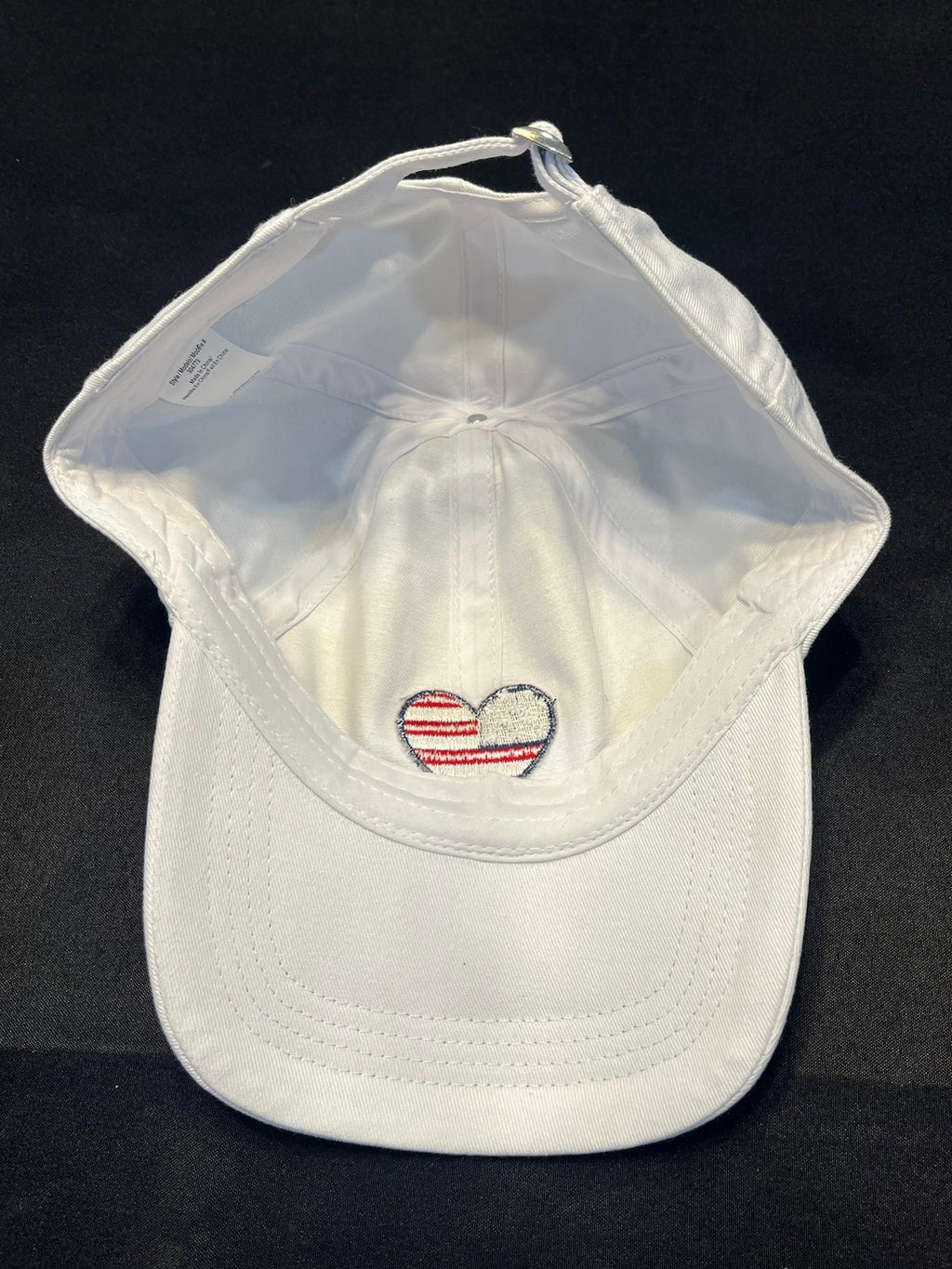 Unisex White USA Heart Hat image 1