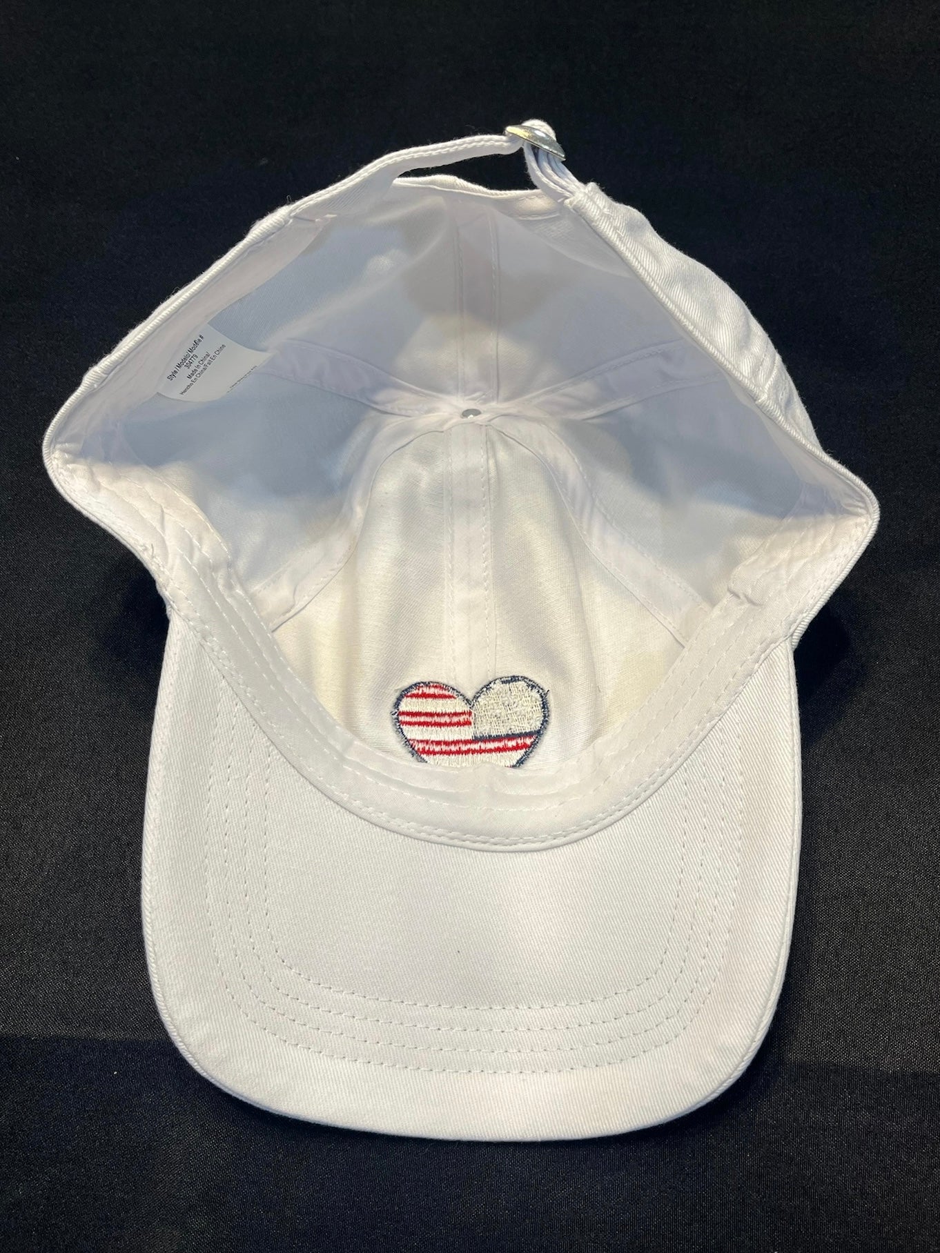 Unisex White USA Heart Hat image 1