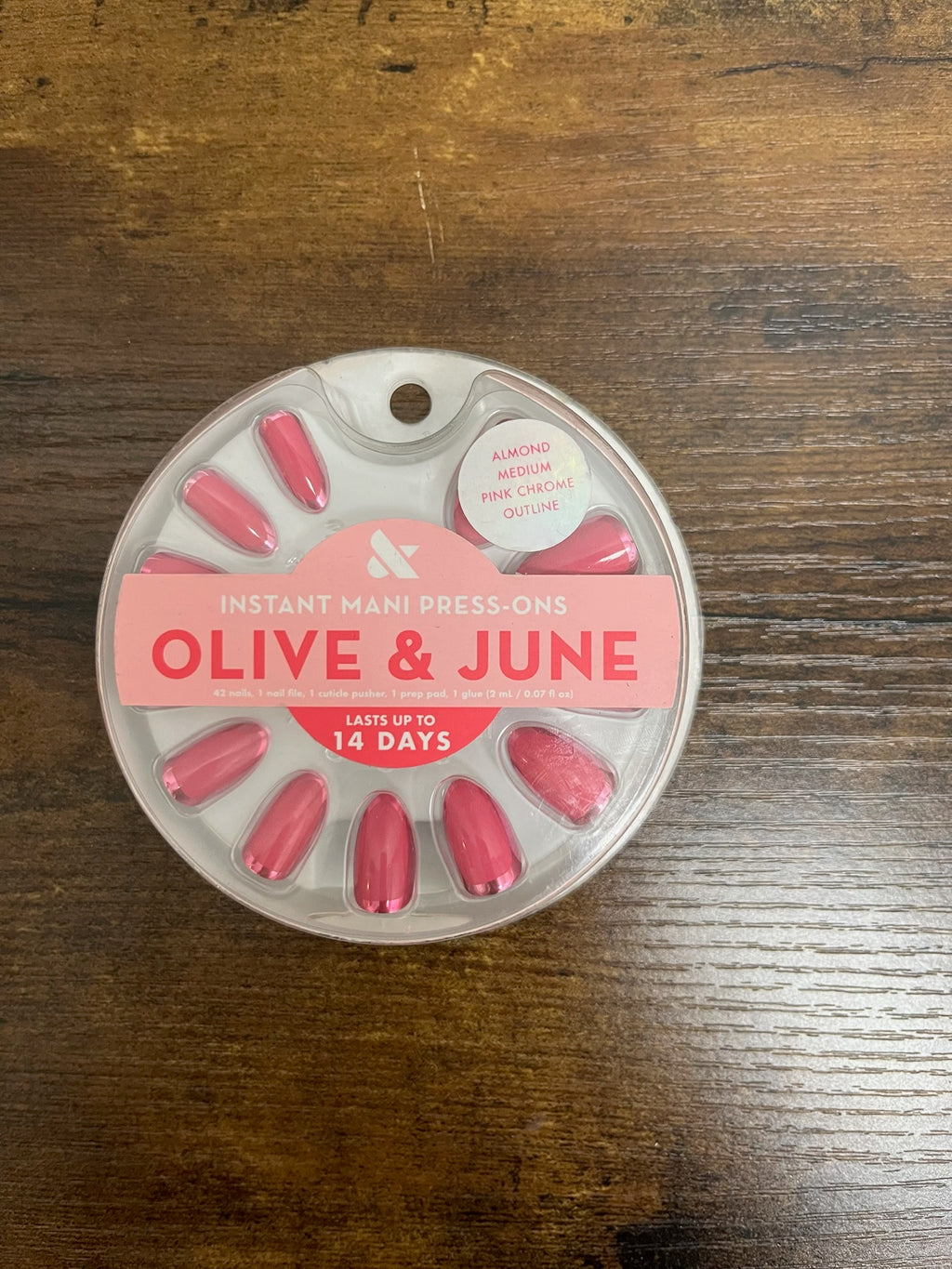 New Pink French Tip Nail Set
