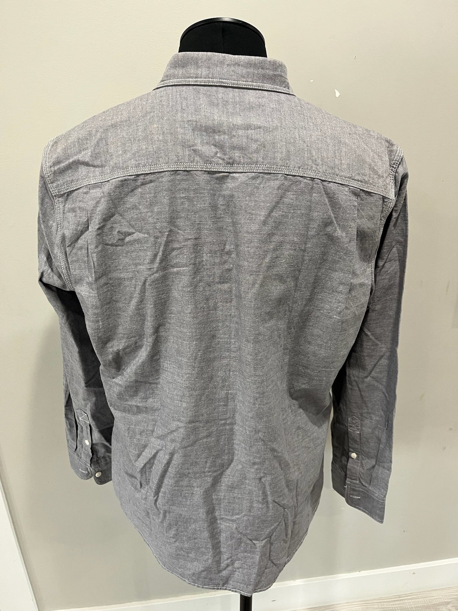 Men’s Grey Button Up Shirt image 3