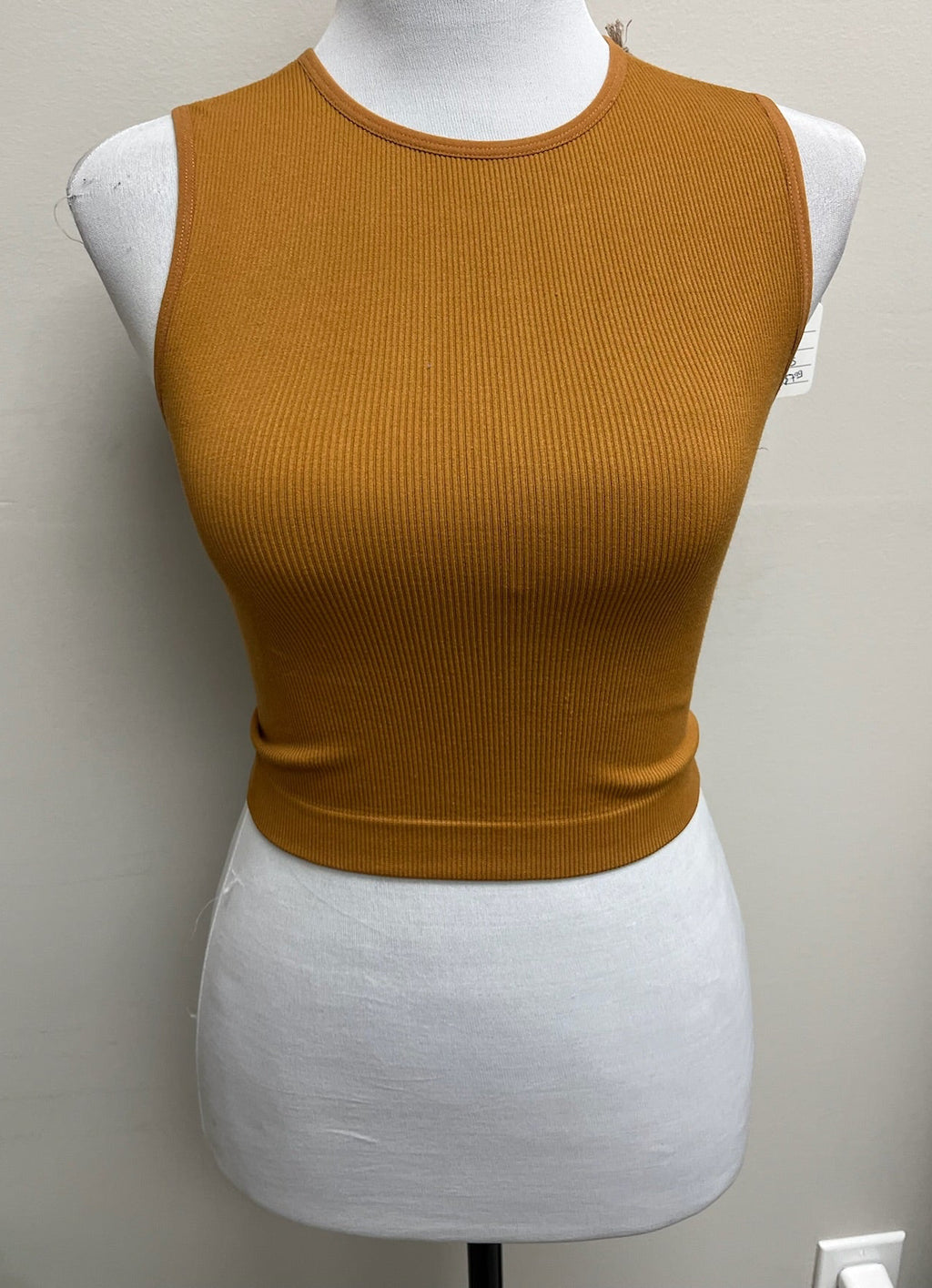 New Women’s Tan Crop Tank Top