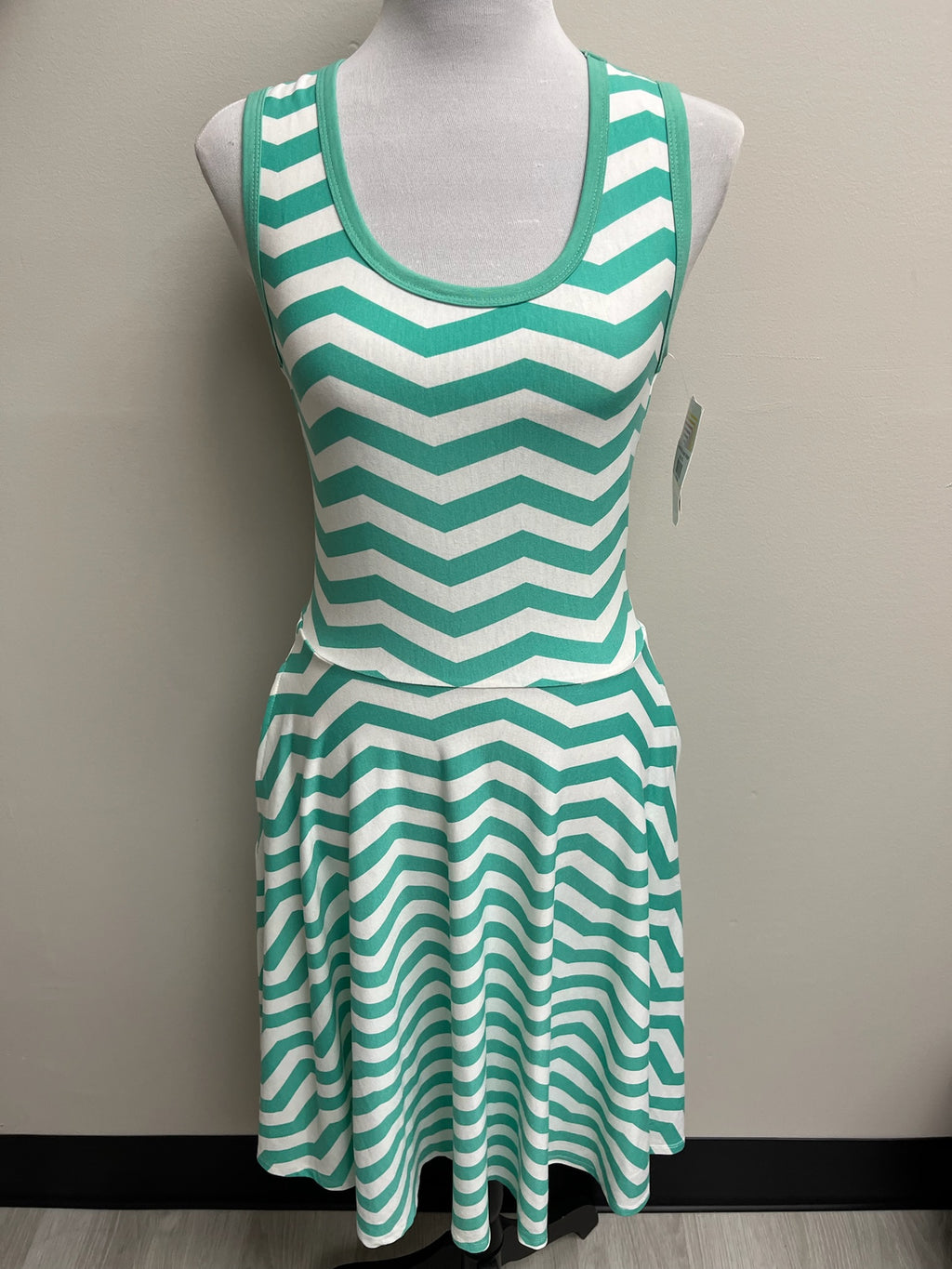 Womens Chevron Blue Dress