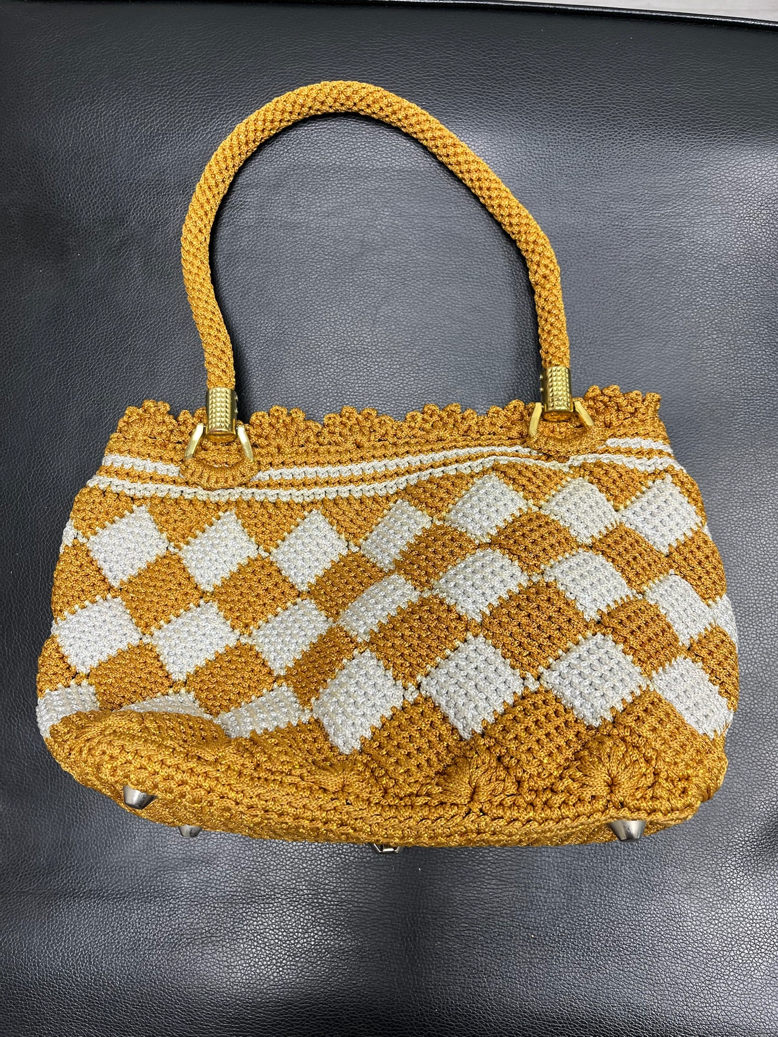 Gold & White Purse