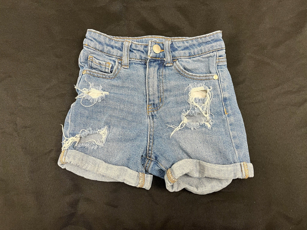 Girls Ripped Jean Shorts