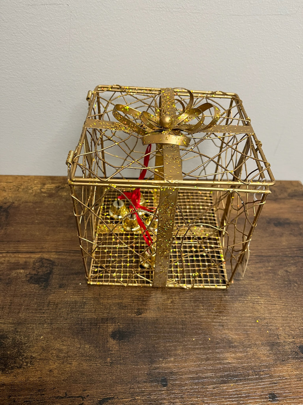 Gold Christmas Present/Gift Box Decoration