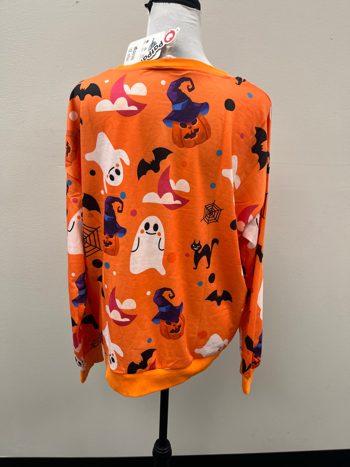New Women’s Orange Halloween Sweater Shirt