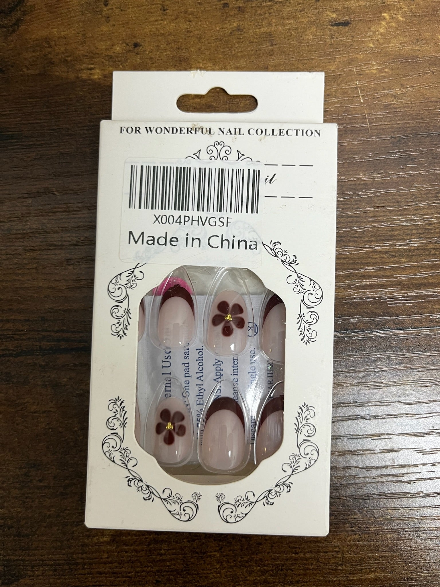 New Burgundy Nail Set