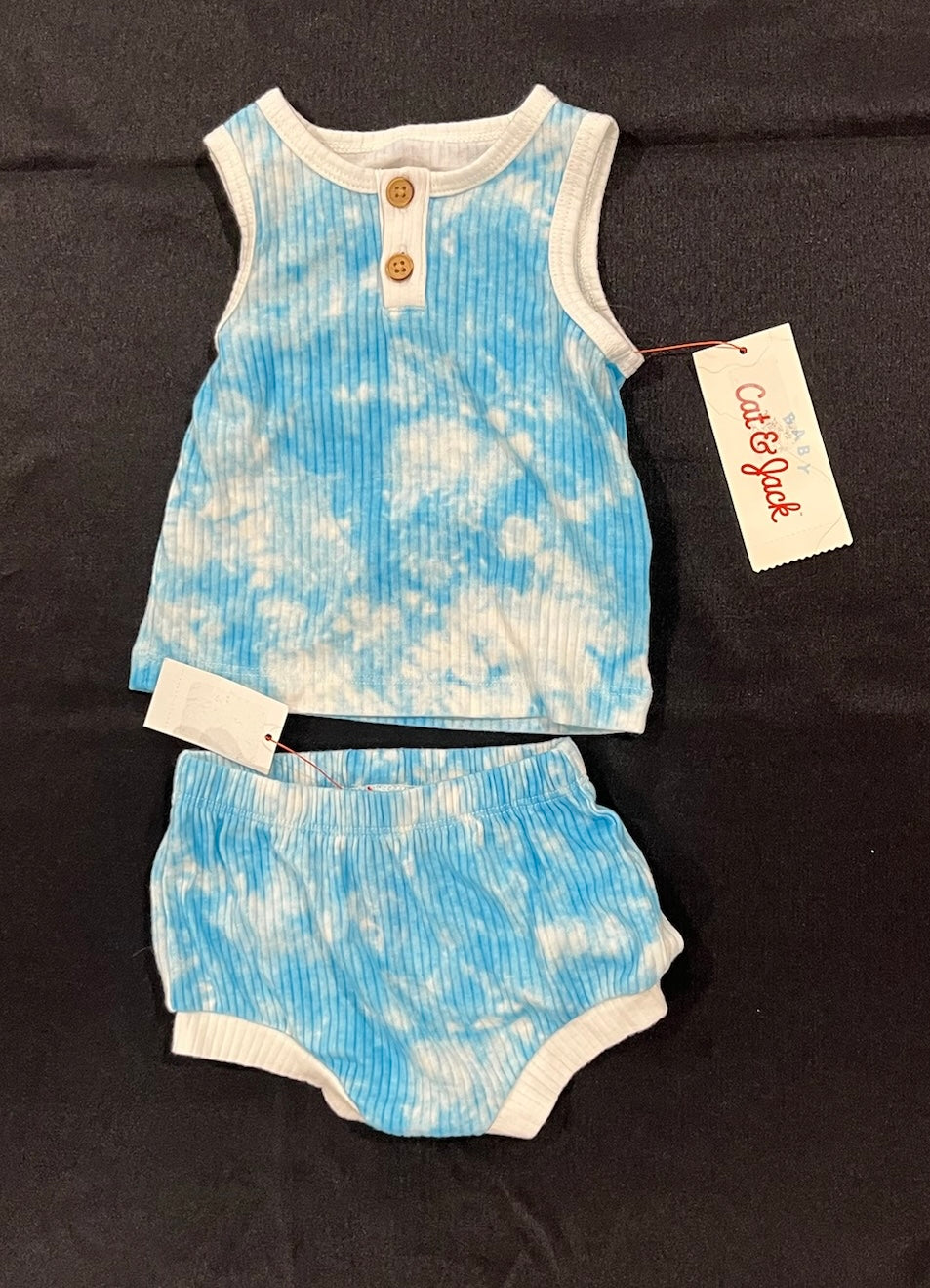 Baby Boy Blue Tie Dye Two Piece Set image 0