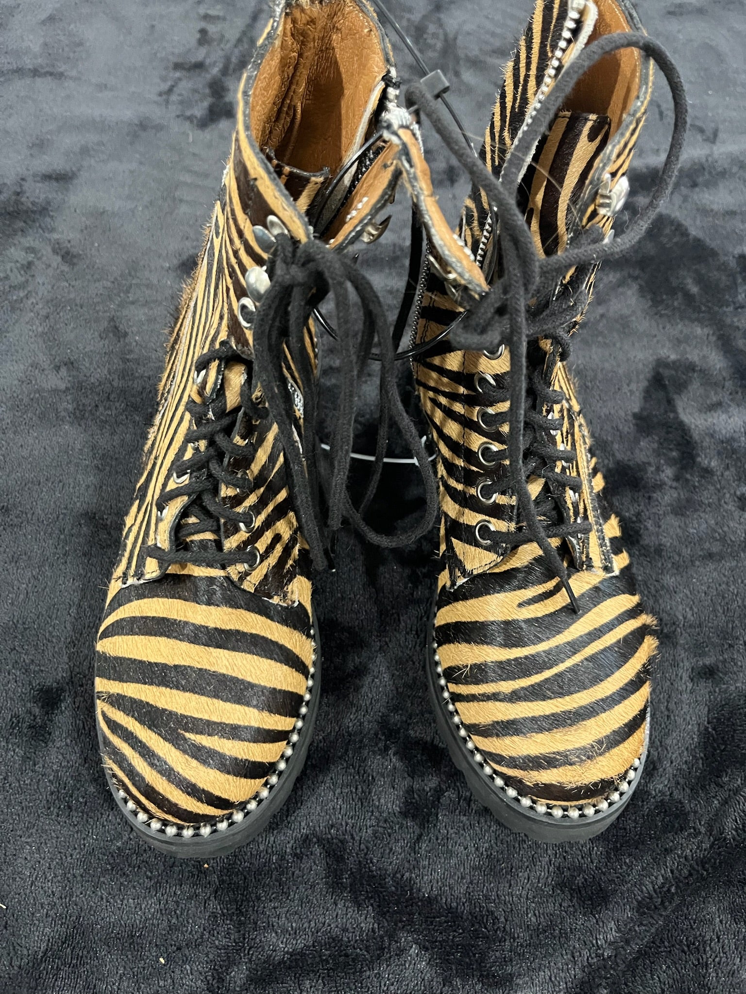 Women’s Tiger Print Jax Studded Combat Boots image 2