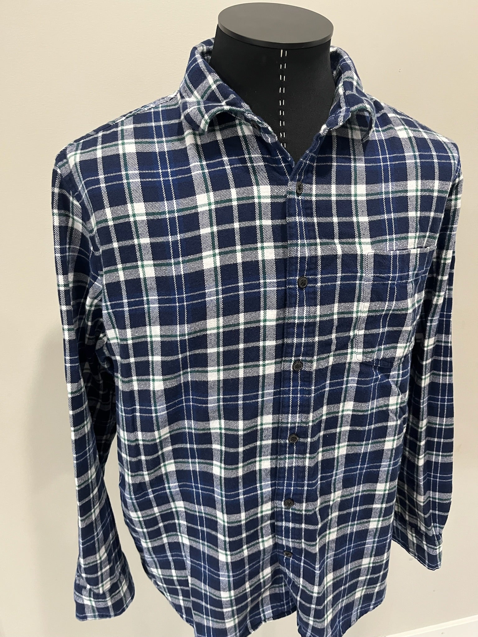Men’s Blue Flannel Shirt image 1