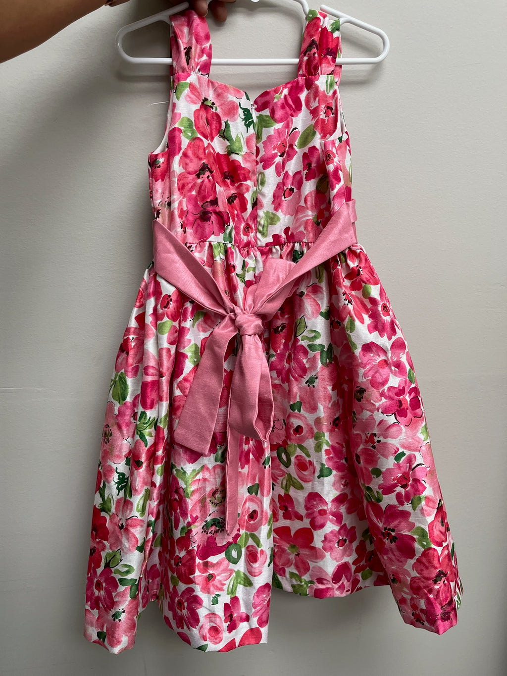 Used Girls Pink Floral Dress