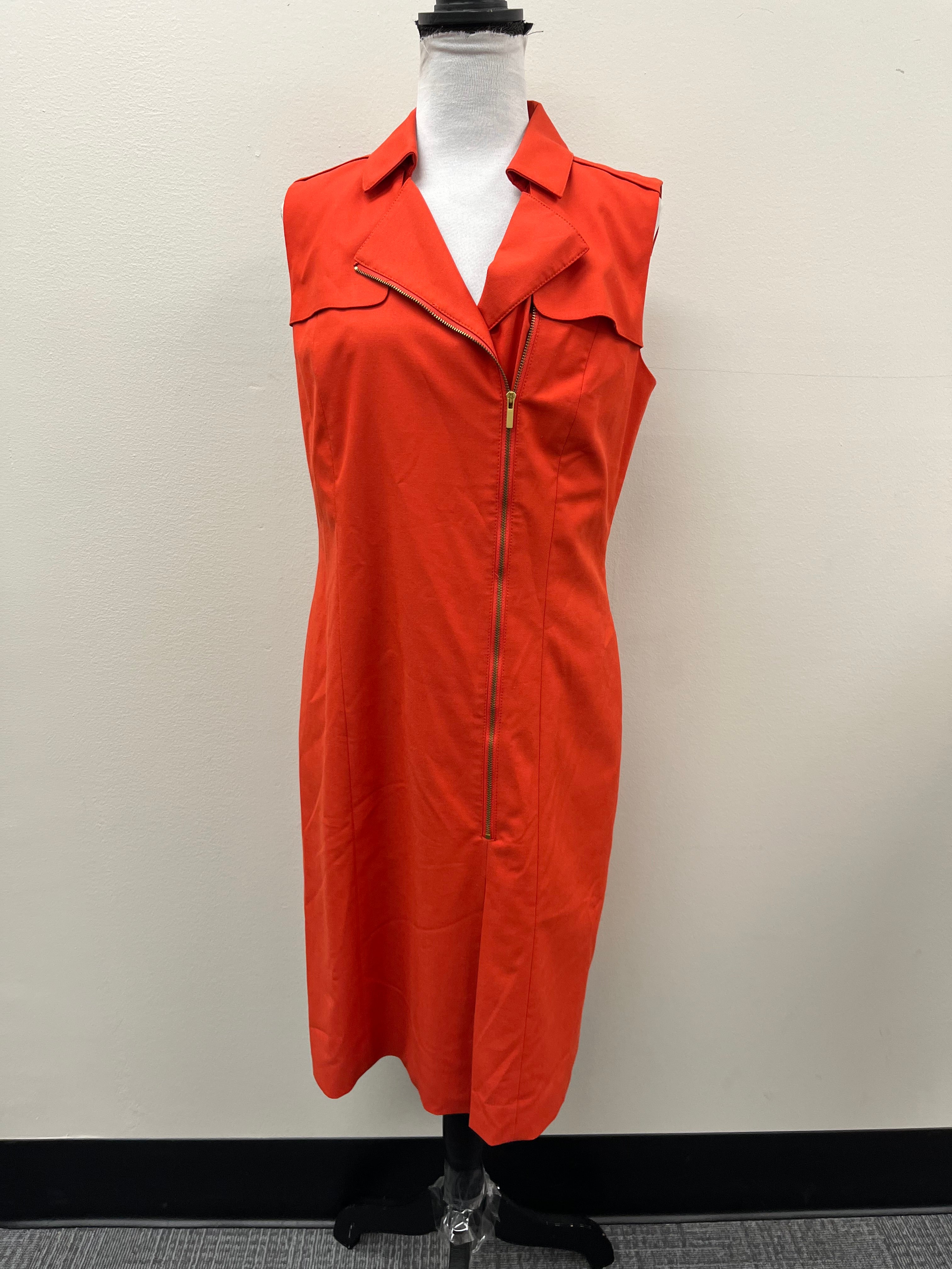Used Women’s Red Orange Vest Dress
