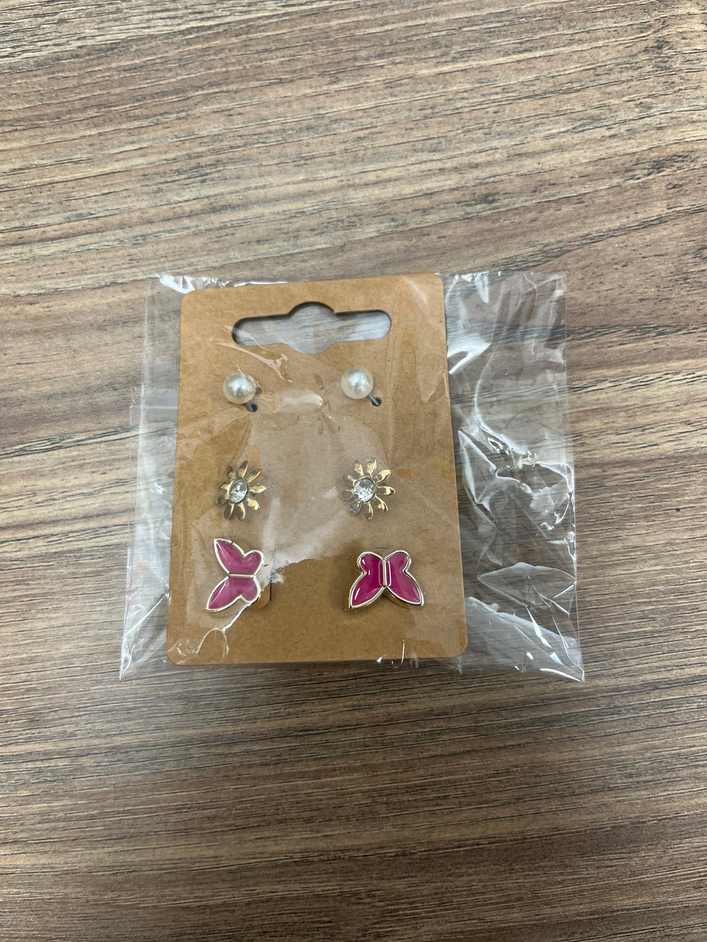 New Butterfly and Stud Earring Set