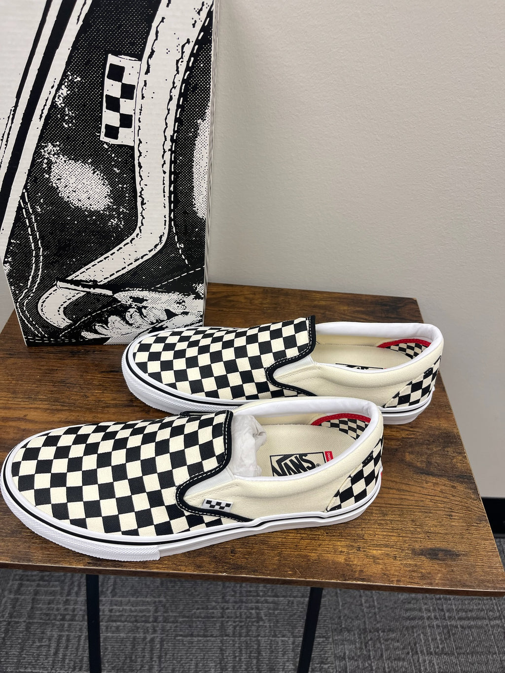 New Unisex Checkered Slip On Shoes