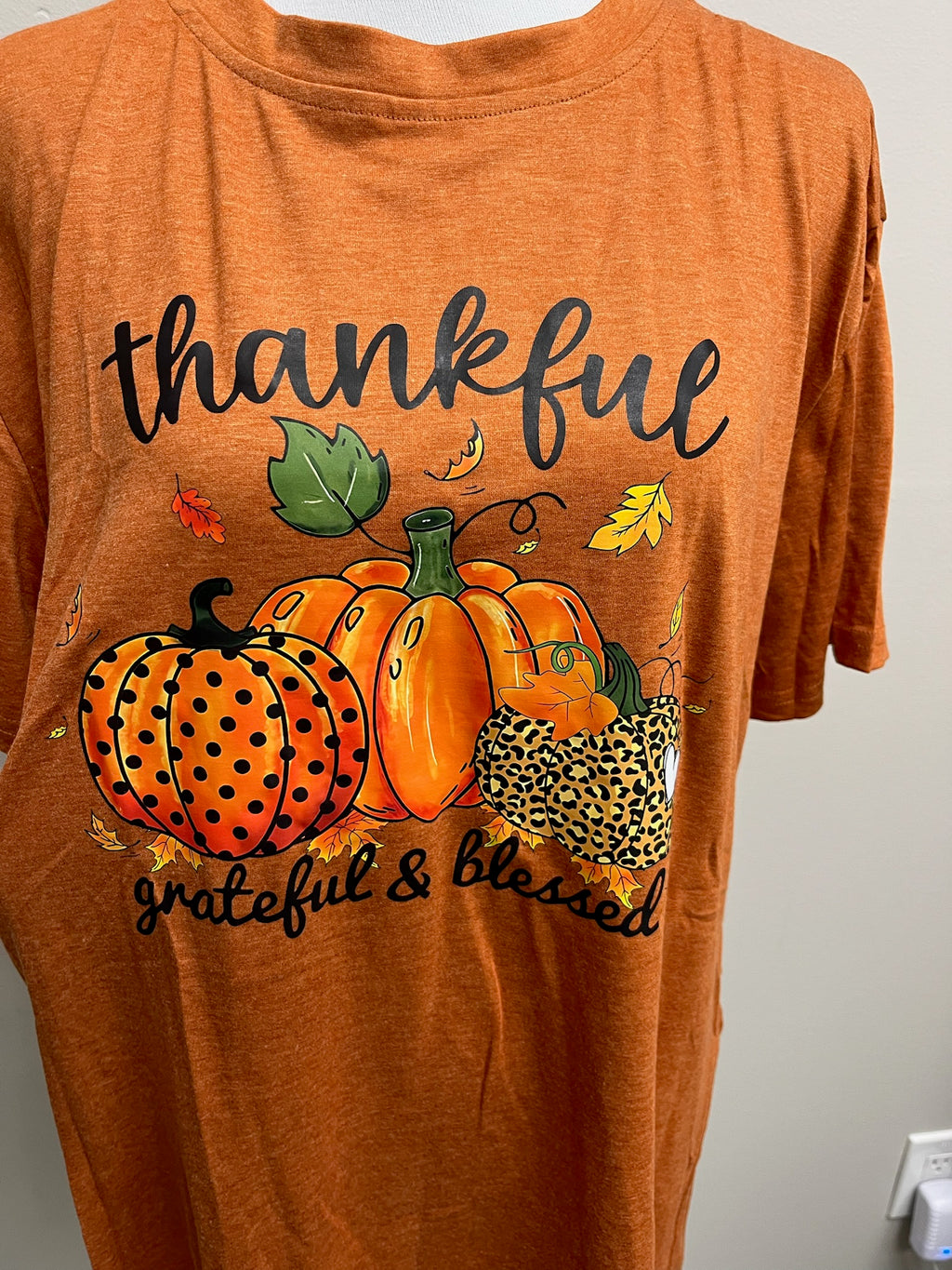 New Women’s Thankful, Grateful & Blessed Fall Shirt