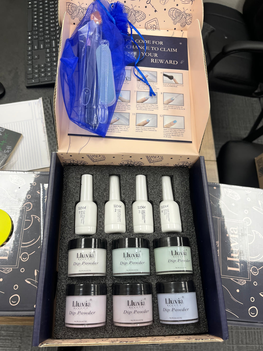 New 6 Dip Colored Powder Gel Nail Sets