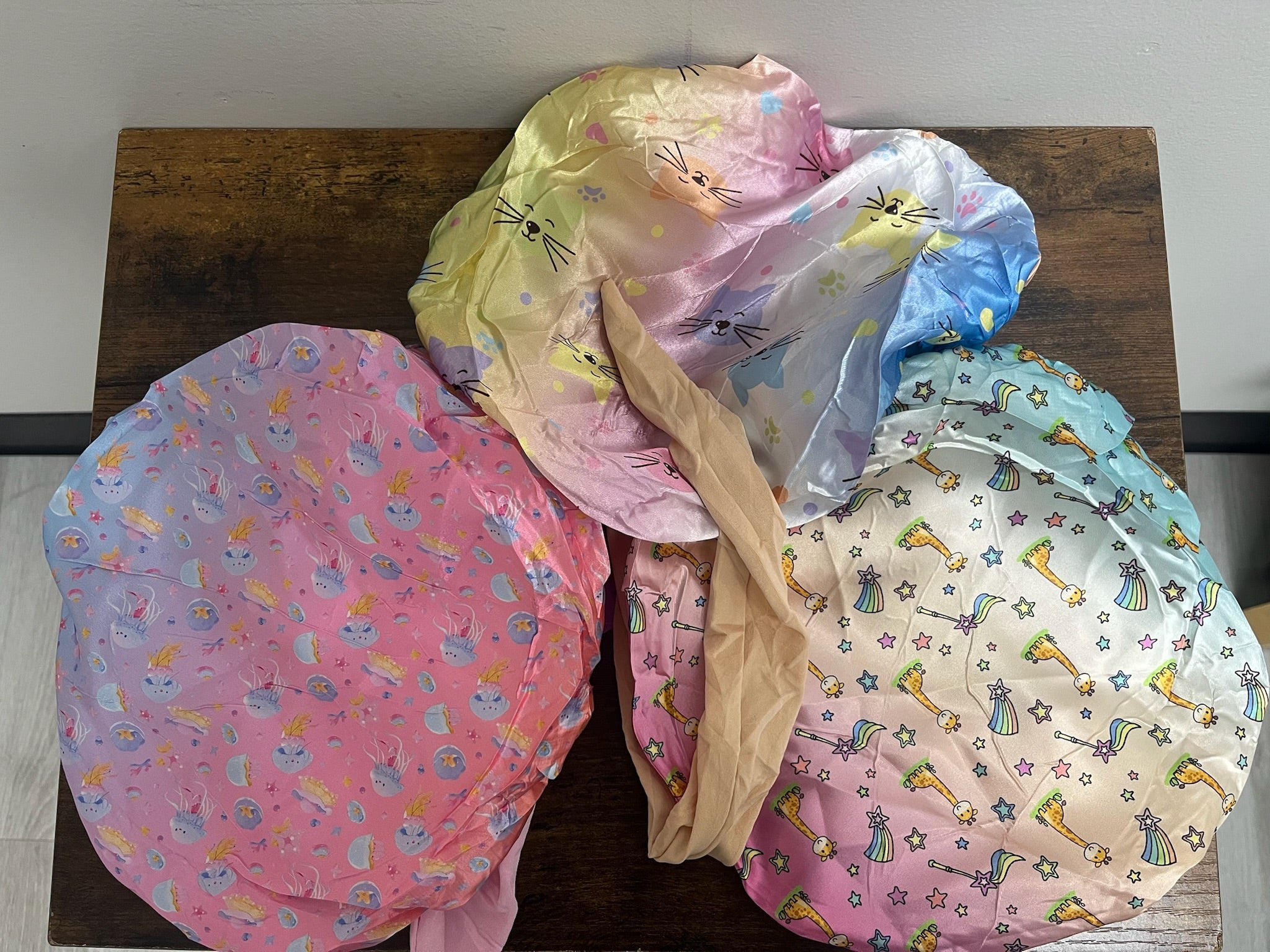 New Three Piece Bonnet Caps for shower or sleep