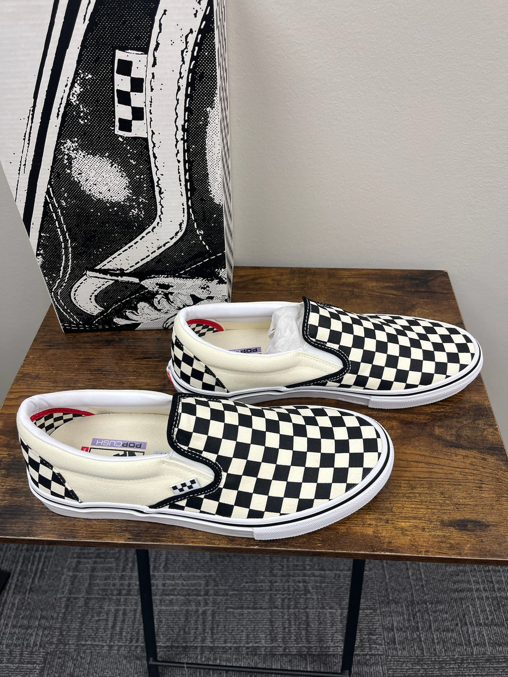 New Unisex Checkered Slip On Shoes