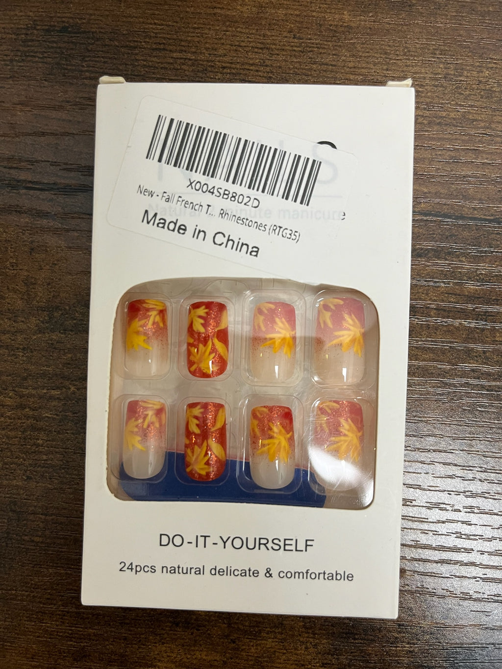 New Orange Fall Nail Set