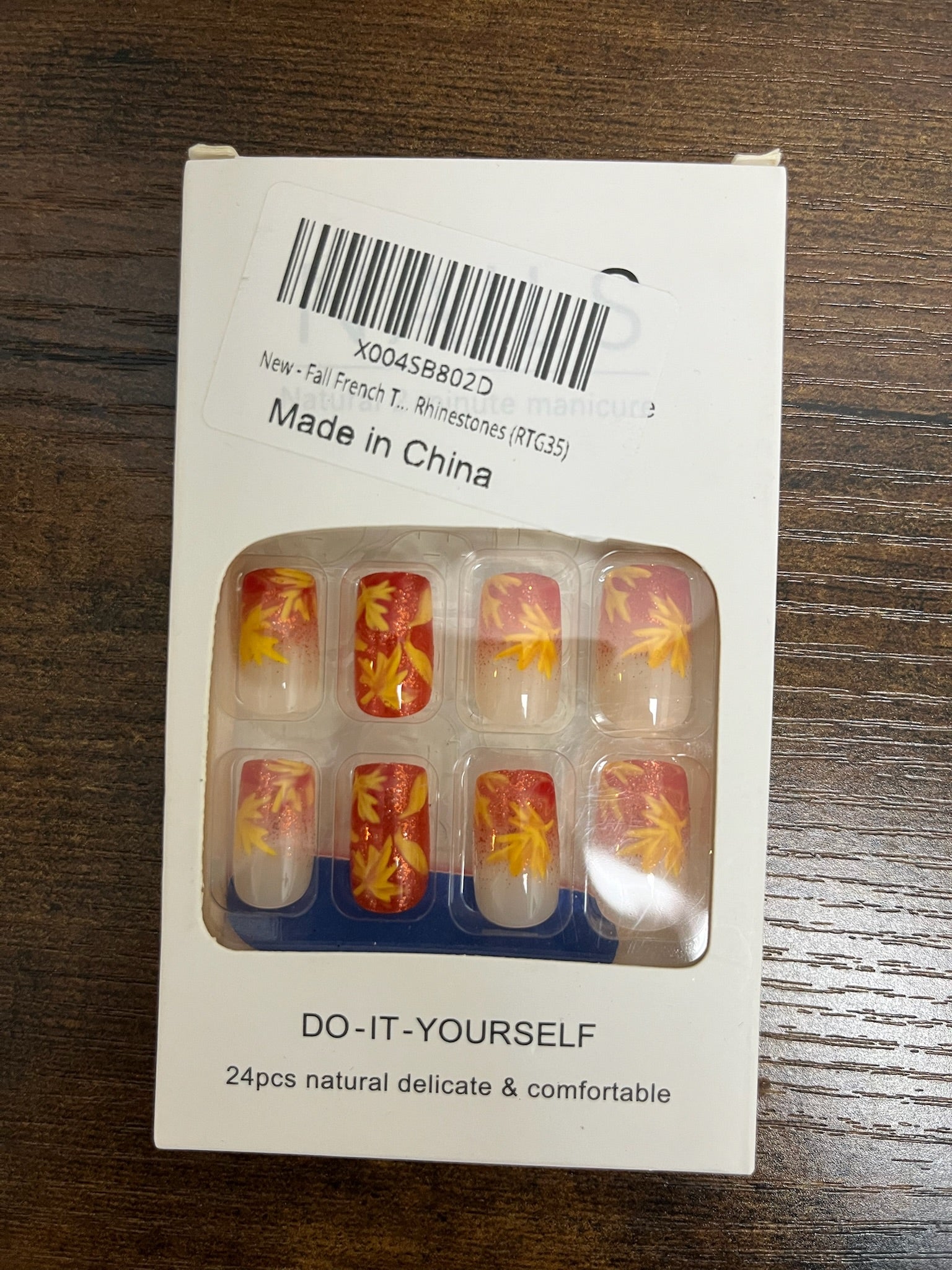 New Orange Fall Nail Set