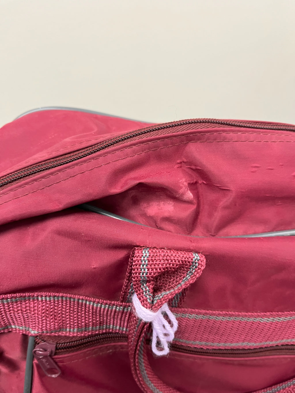 Used Burgundy Expandable Tote On Wheels