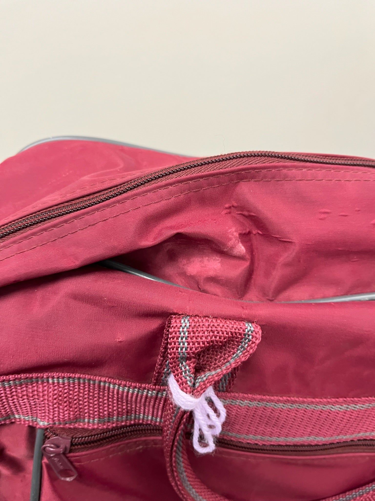 Used Burgundy Expandable Tote On Wheels