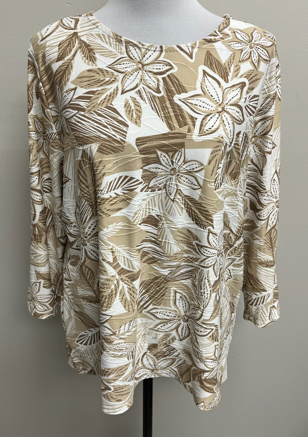 Used Women’s Brown Floral Long Sleeve