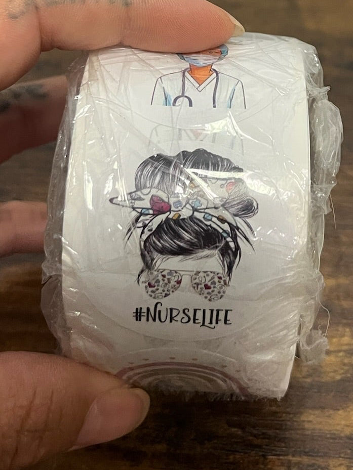New 500 Piece Vinyl Nurse Stickers