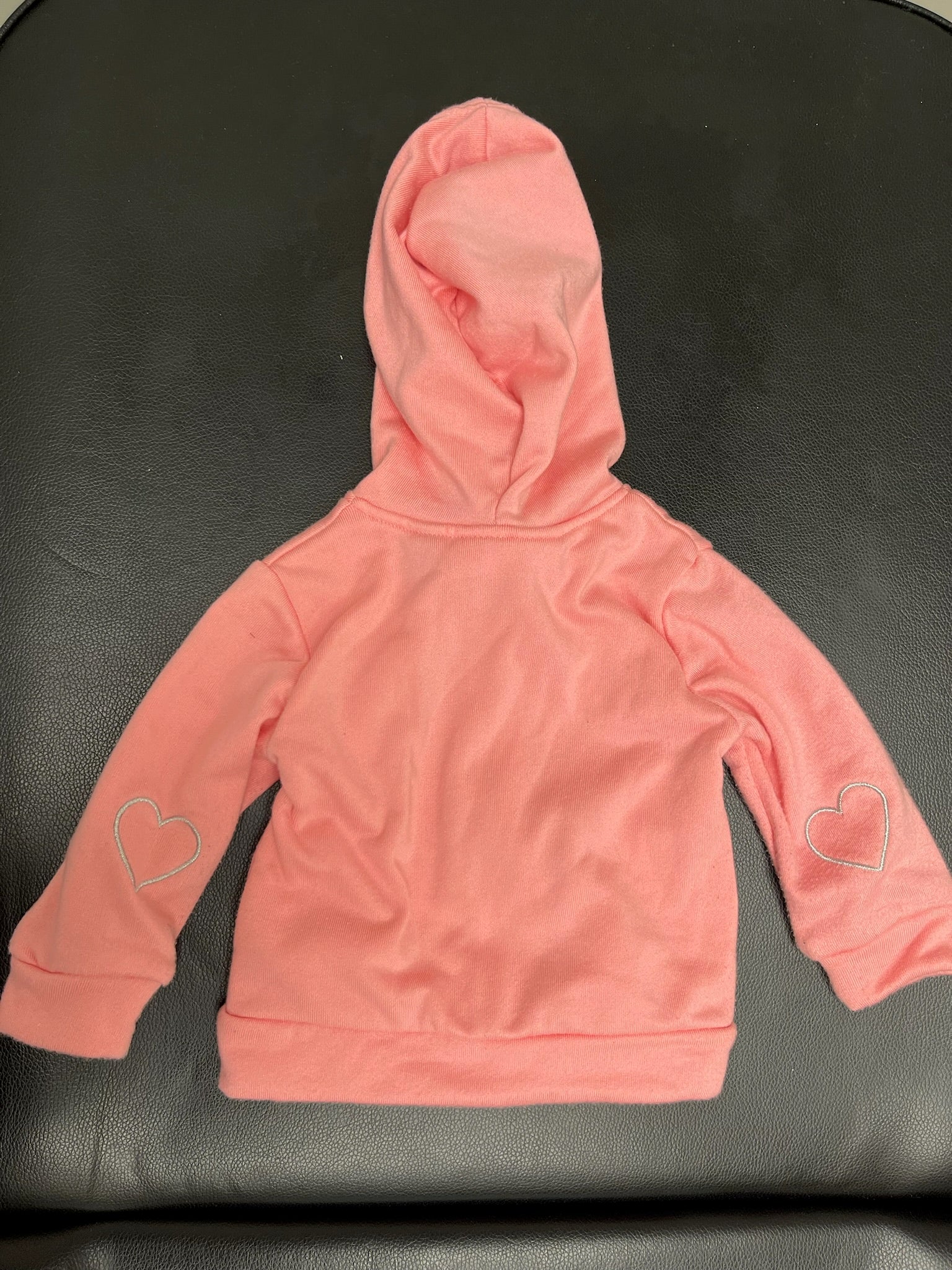 Girls Pink Zip Up Hoodie Sweater