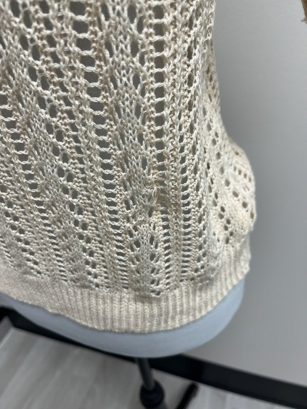 Women’s Beige Crotchet Top