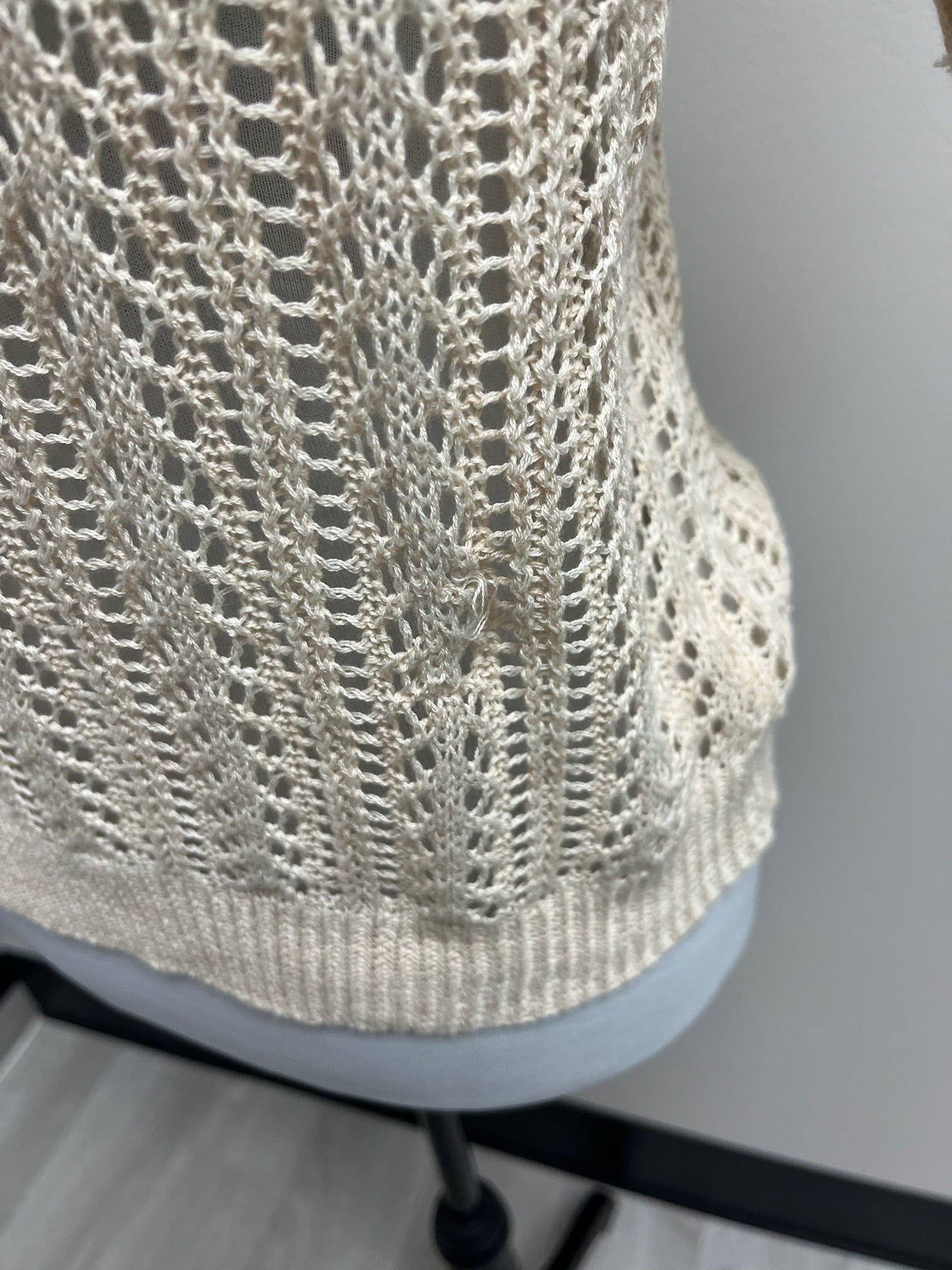 Women’s Beige Crotchet Top