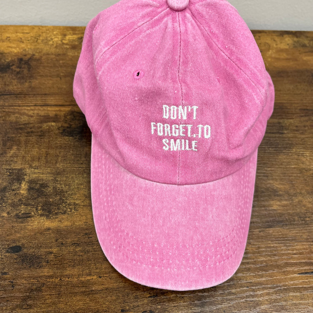 New Pink Don’t Forget to Smile Hat