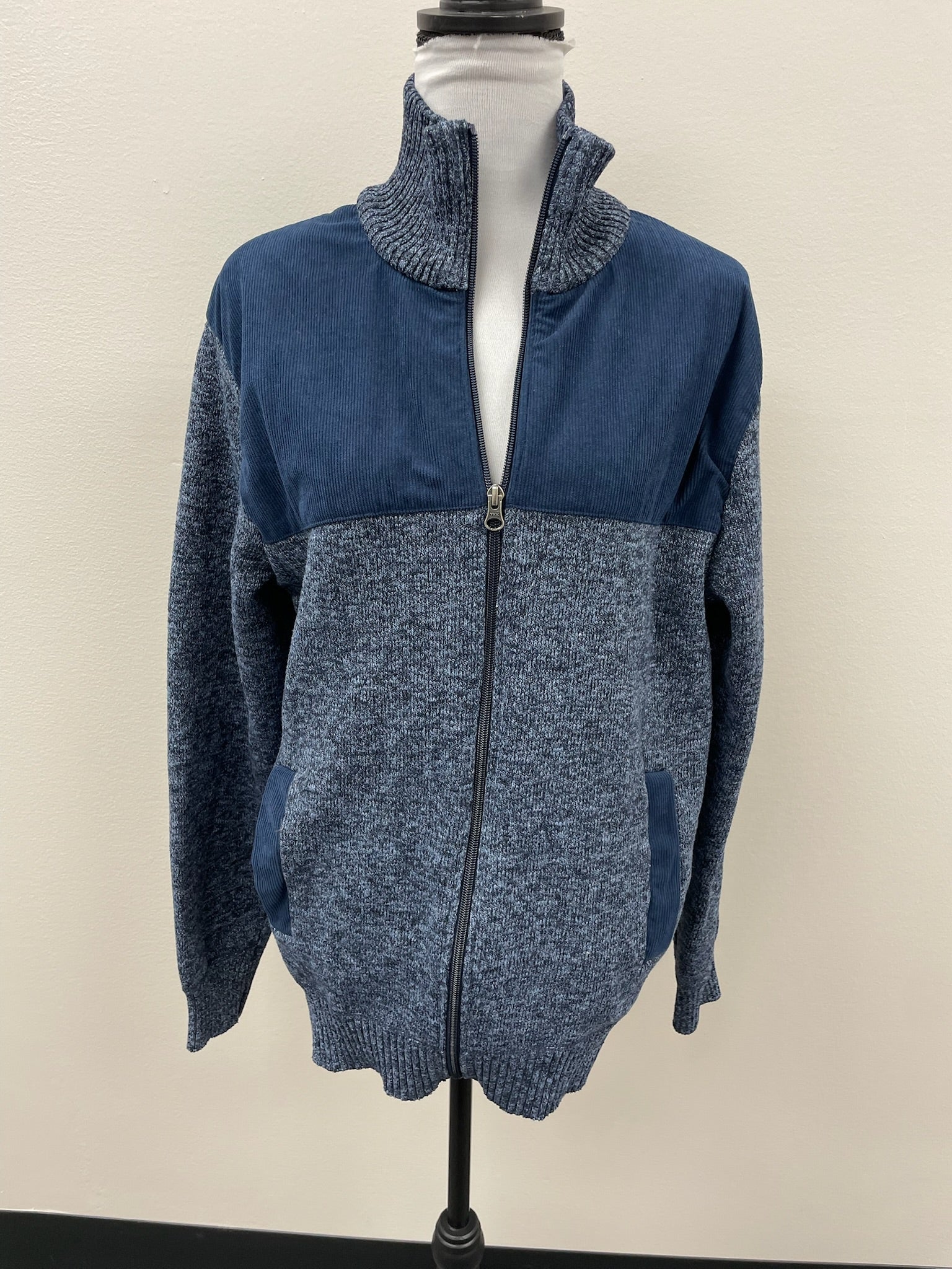 Unisex Blue Sweater Jacket
