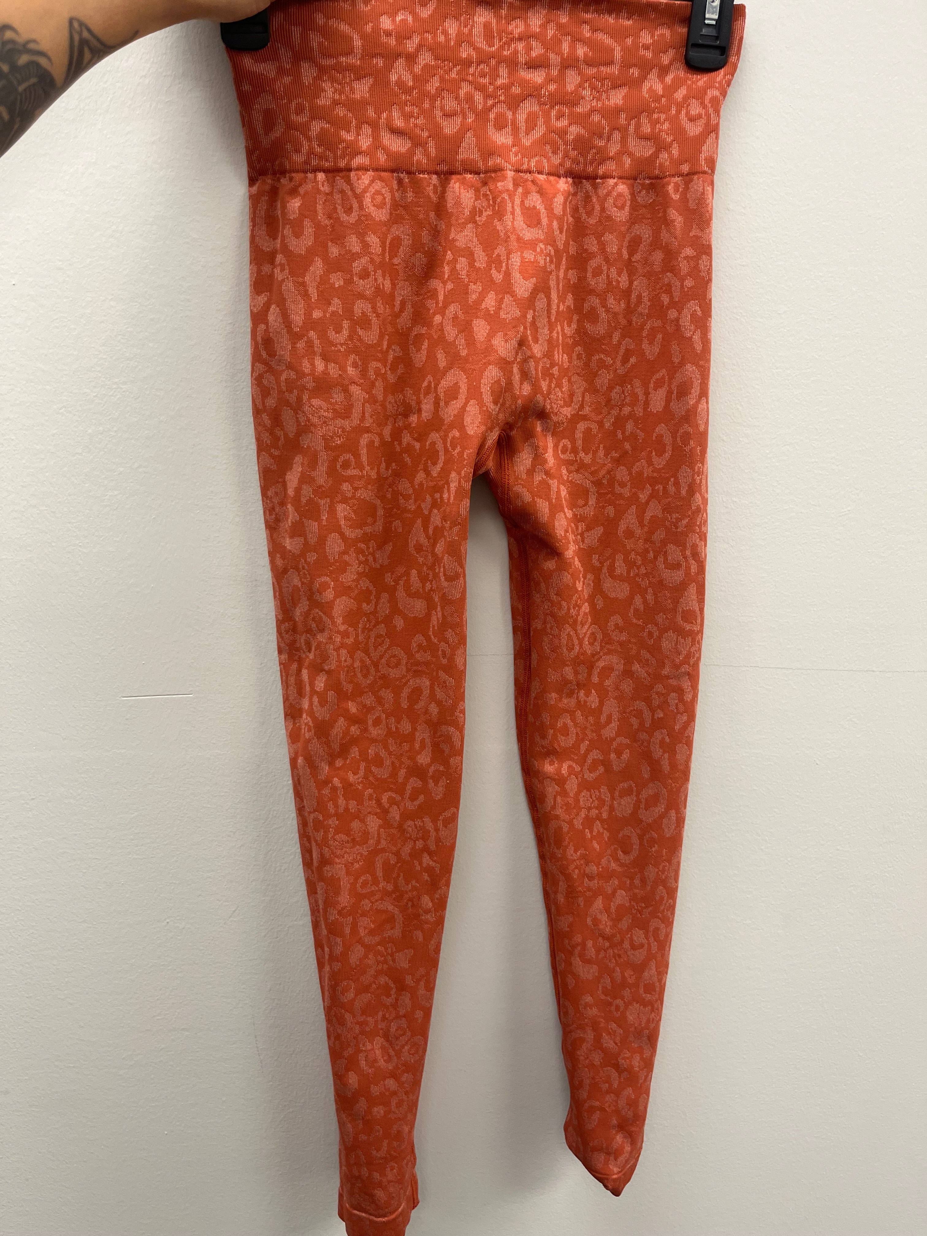Used Women’s Orange Leopard Athletic Pants