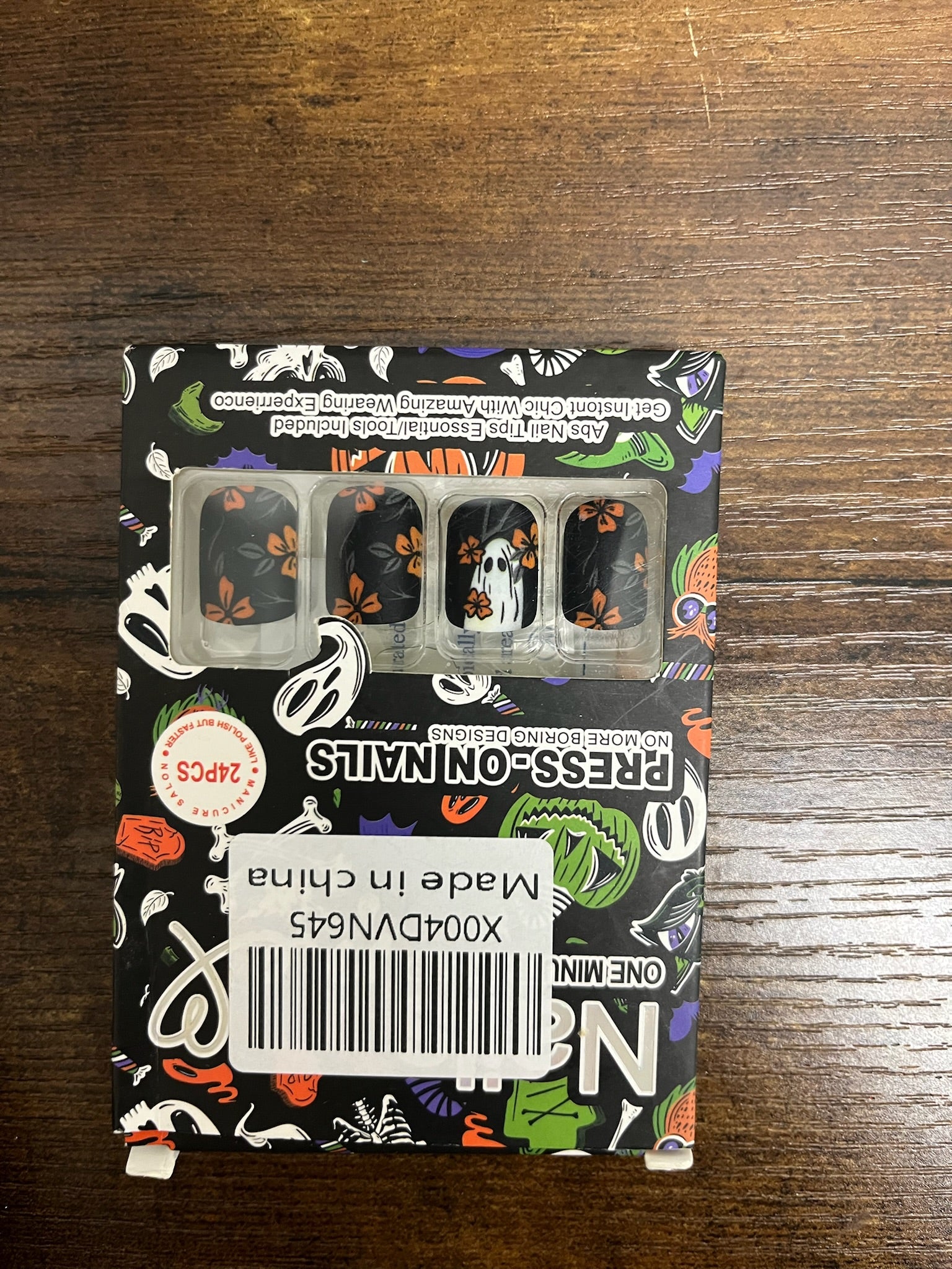New Halloween Black Ghost Nail Set