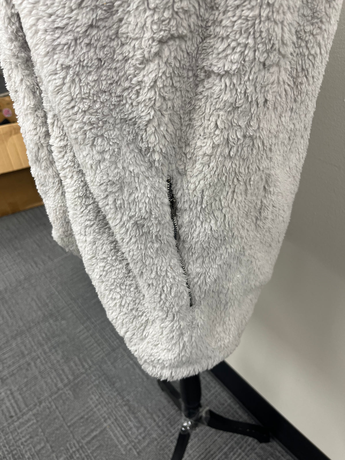 New Women’s Grey Fuzzy Vest