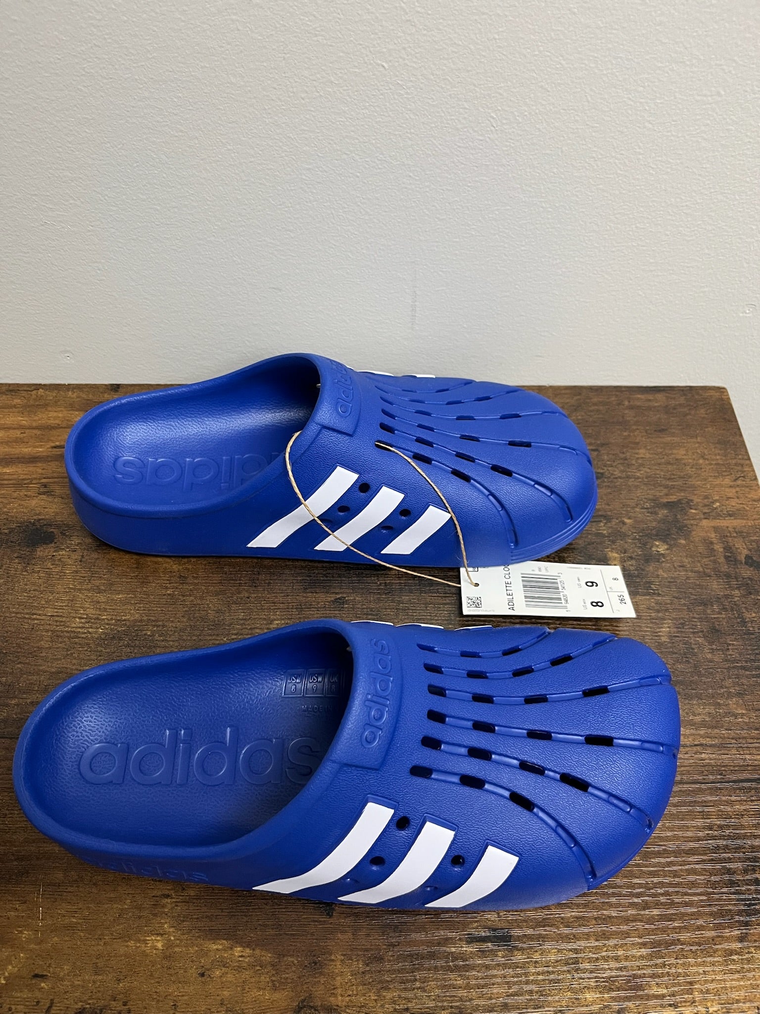 Unisex Blue Adidas Clogs