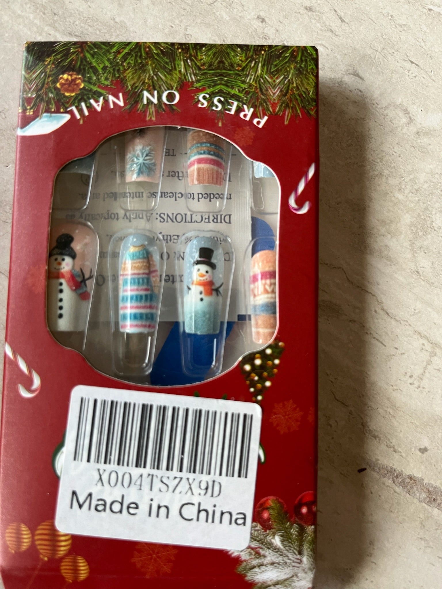 New Christmas Snowman Nail Set