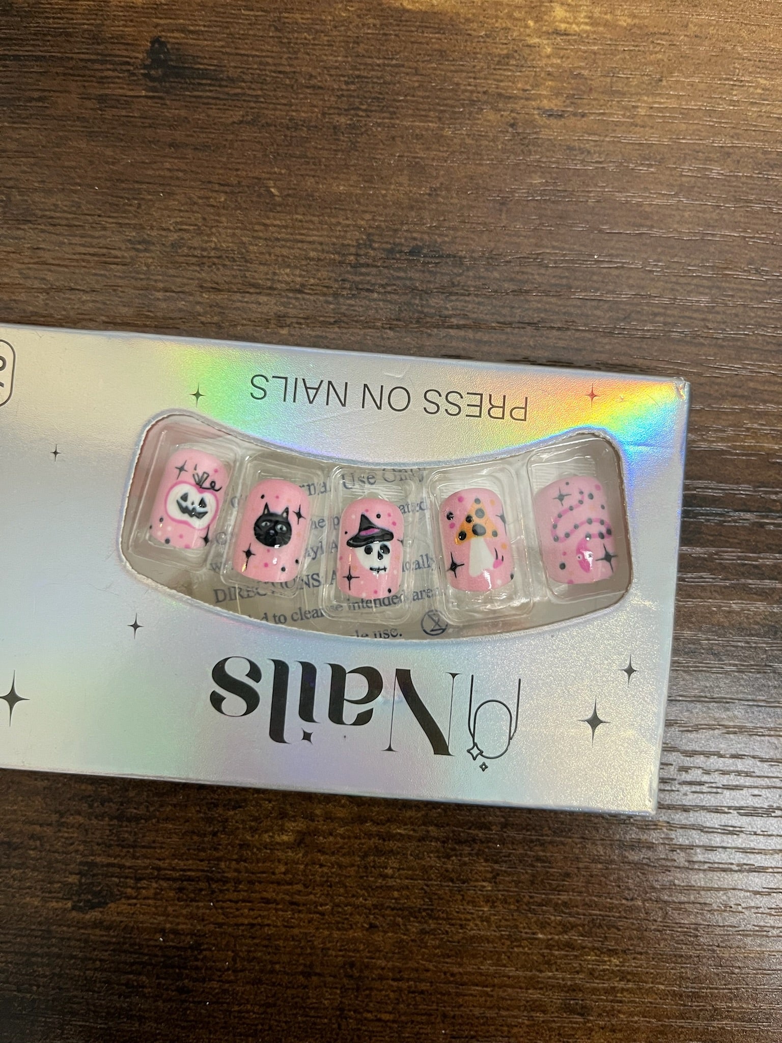 New Halloween Pink Nail Set