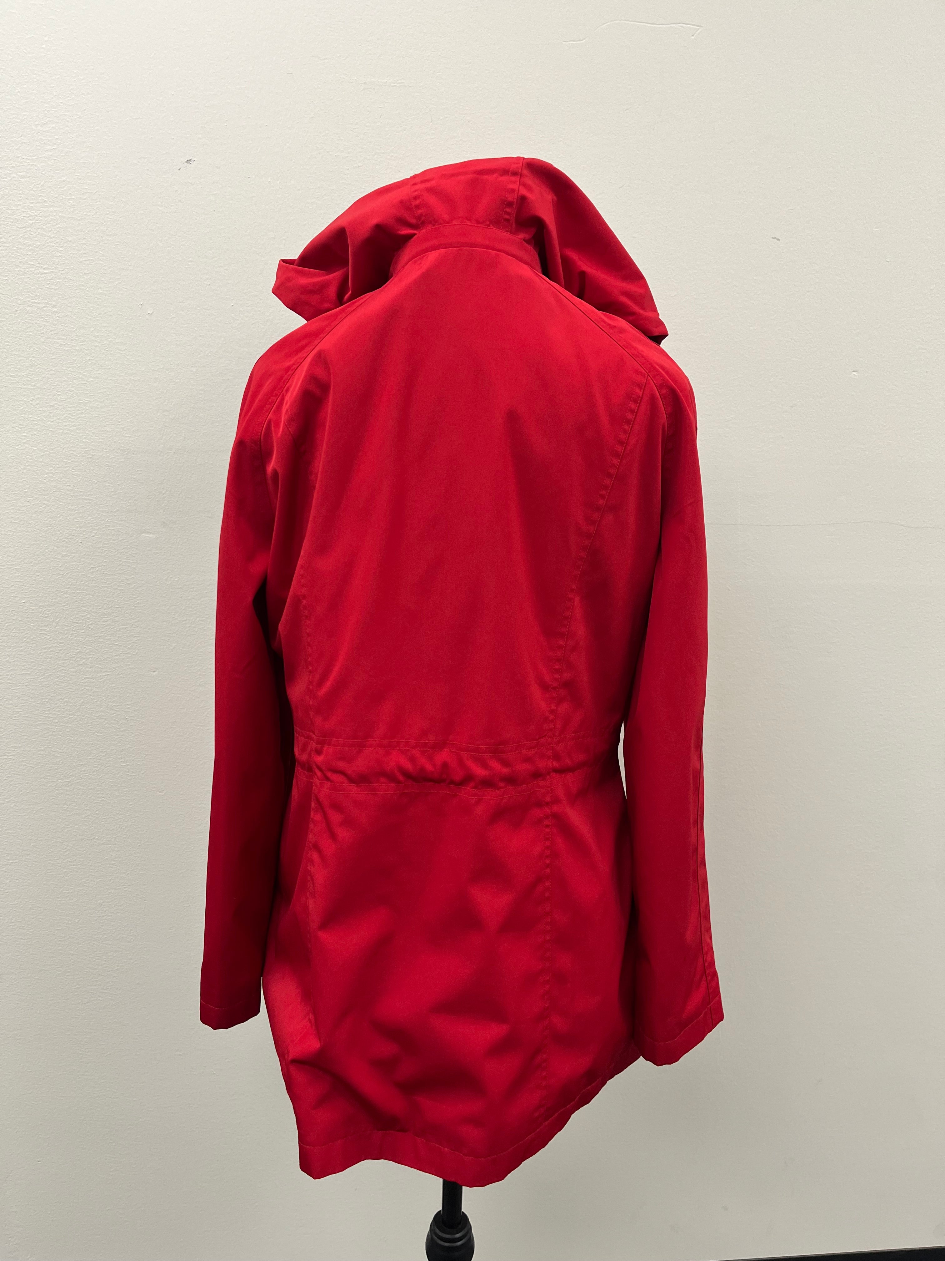 Used Women’s Red Jacket with Removable Hood