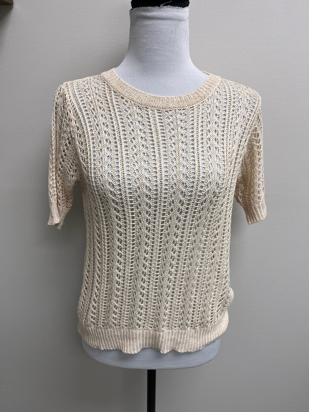 Women’s Beige Crotchet Top