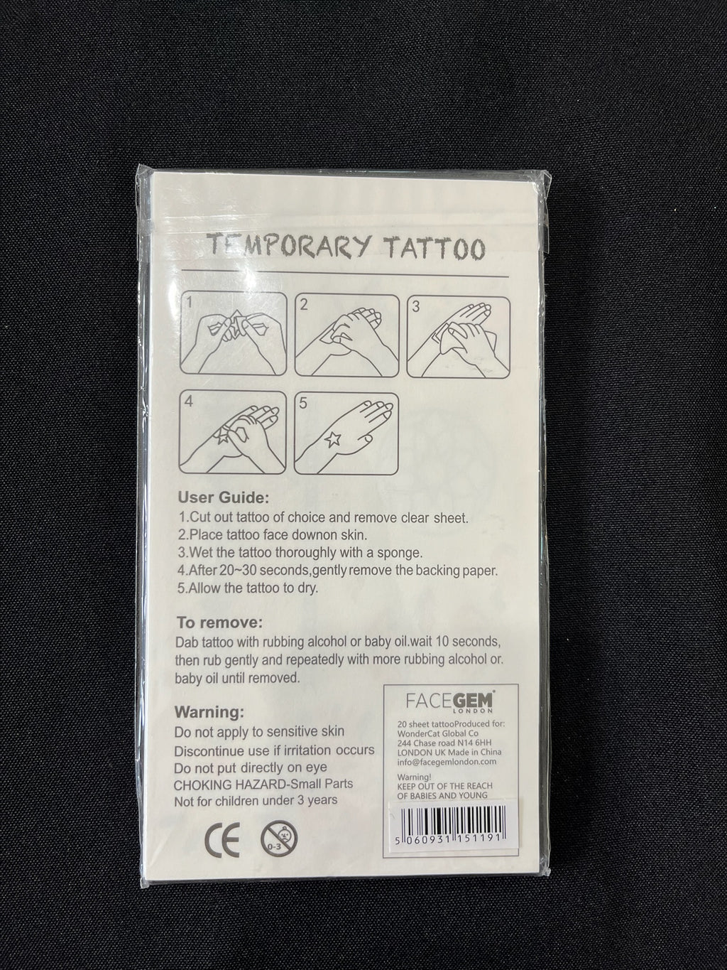 20 Sheet Tattoo Set