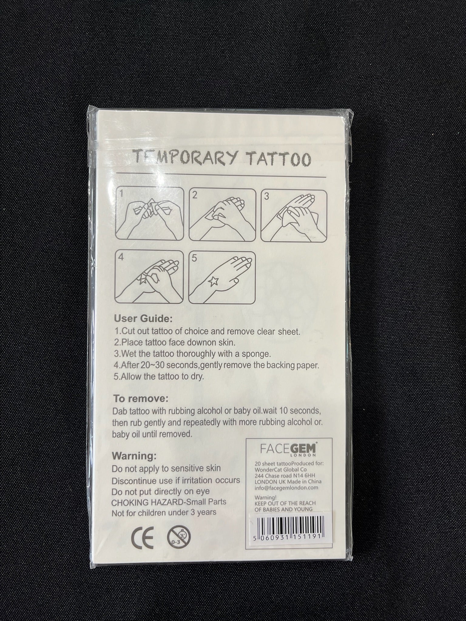 20 Sheet Tattoo Set