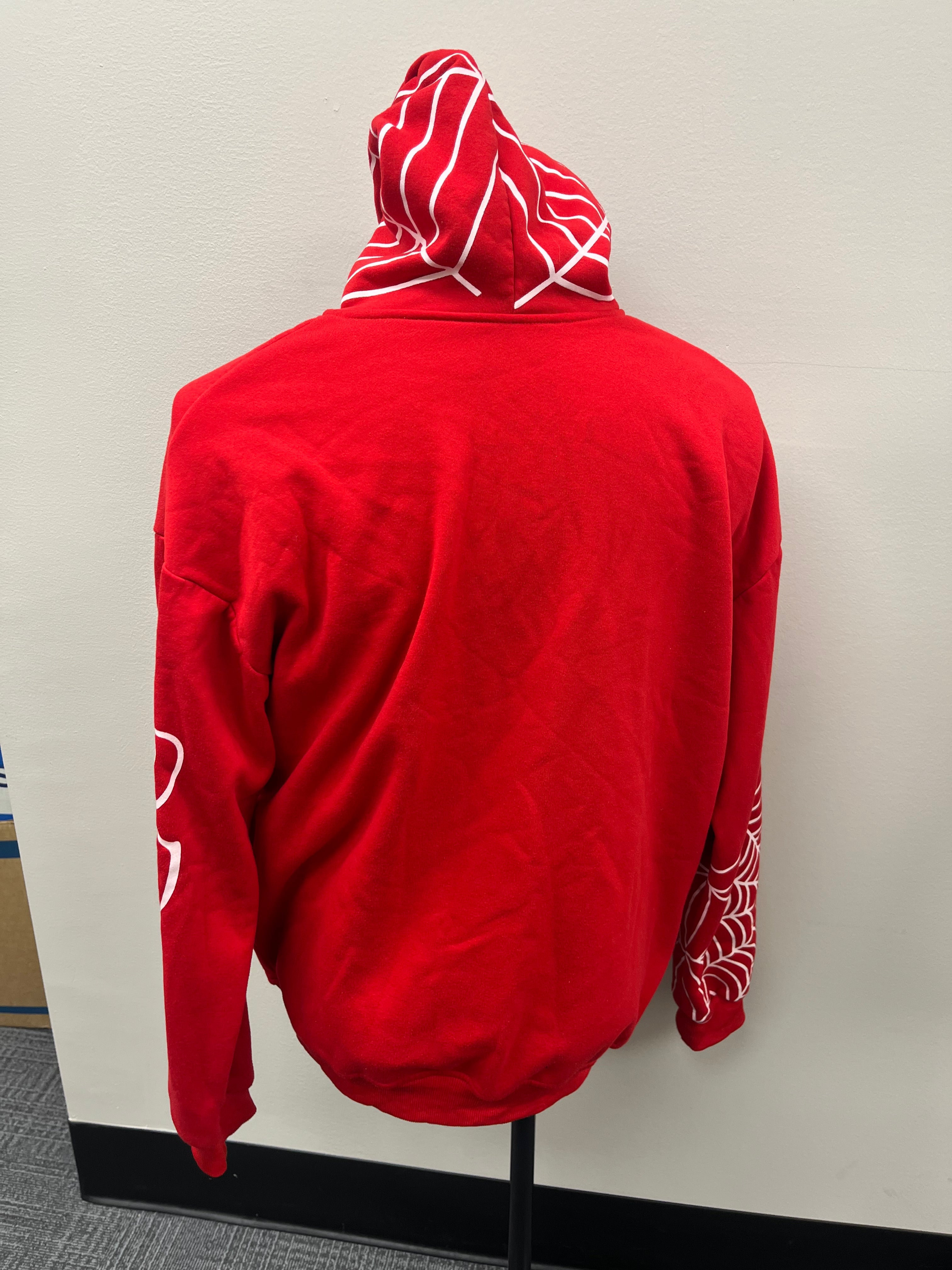 Used Adult Unisex Spiderman Hooded Zip Up Sweater