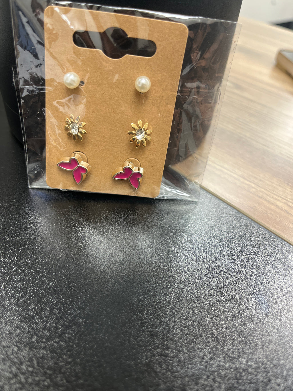 New Butterfly and Stud Earring Set