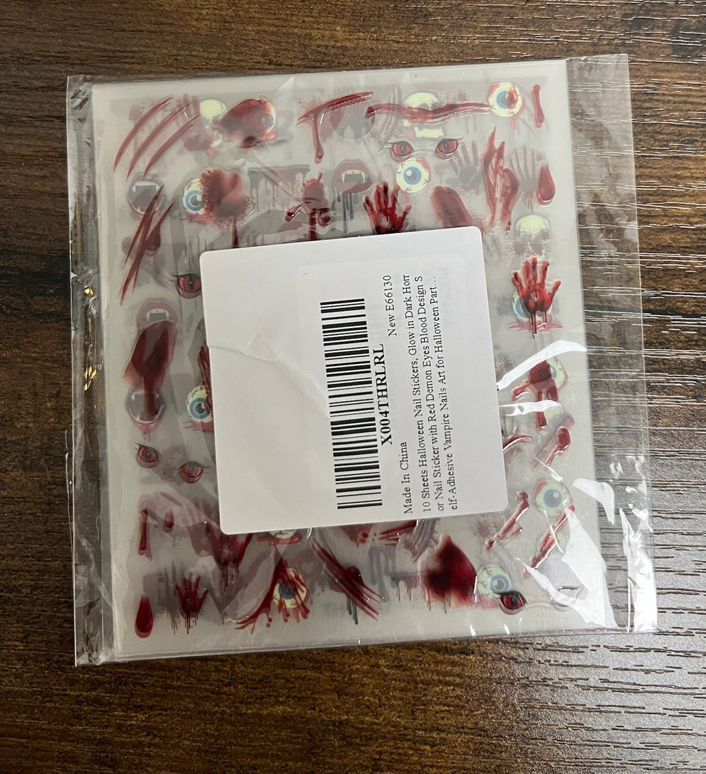 New Halloween Horror Nail Decals
