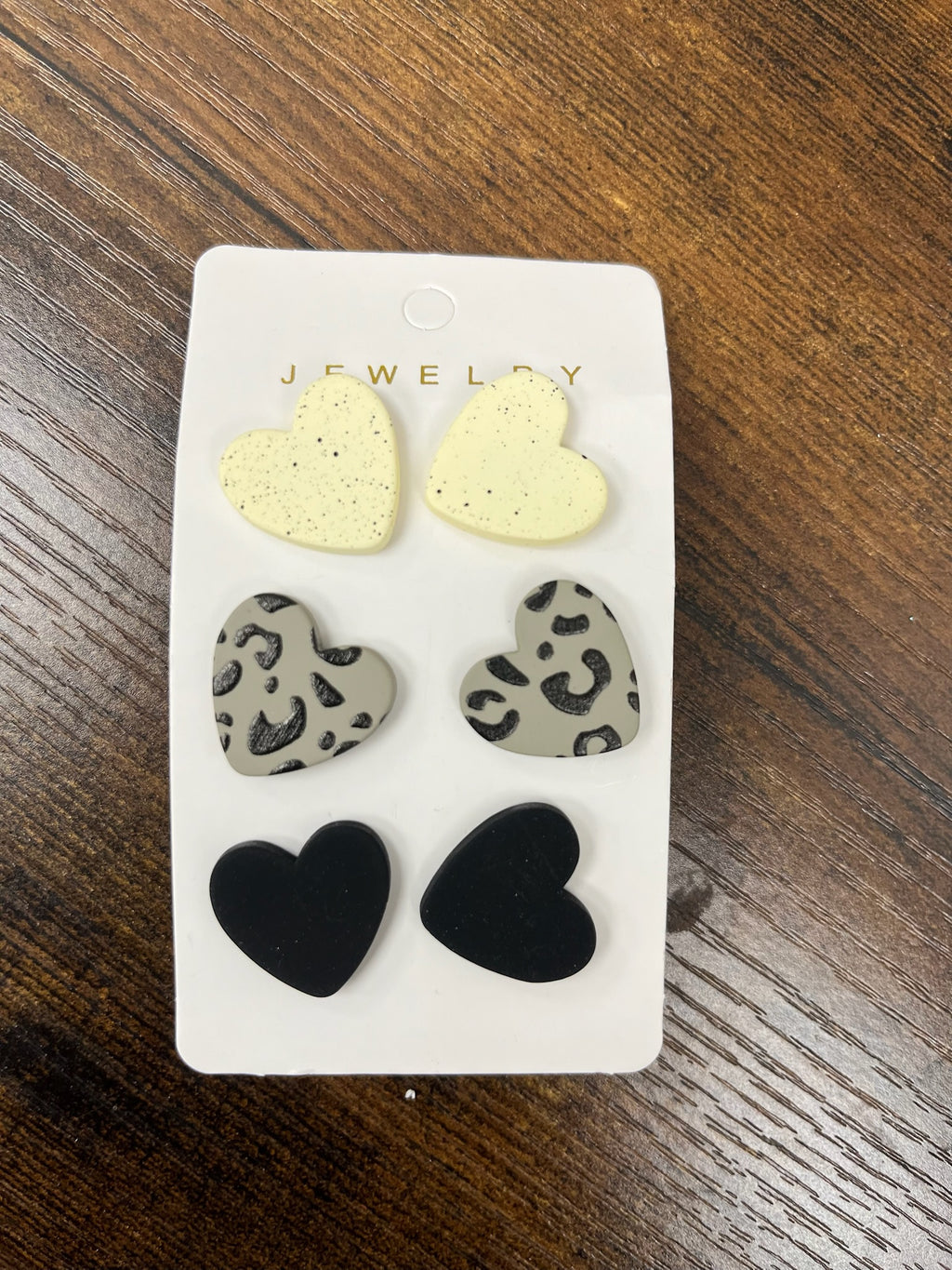 New Three Pair Heart Earrings
