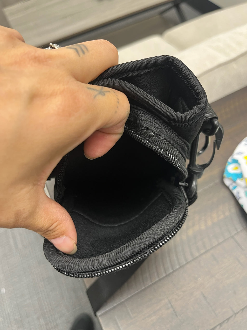 Black Water Bottle Crossbody Bag