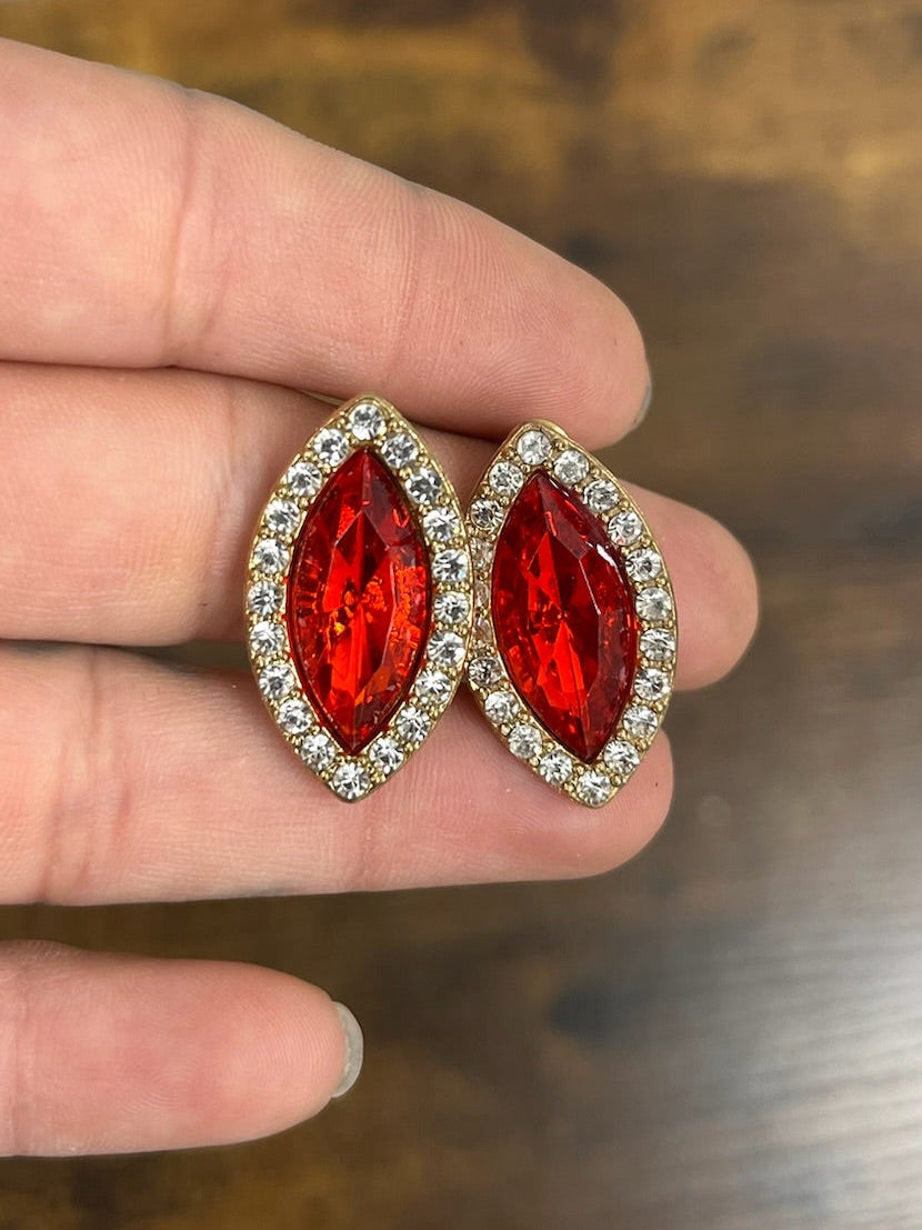 Used Red Earring Set