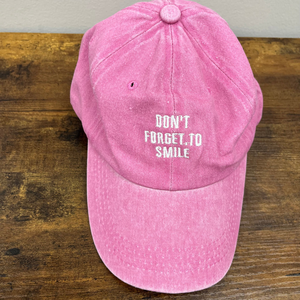 New Pink Don’t Forget to Smile Hat